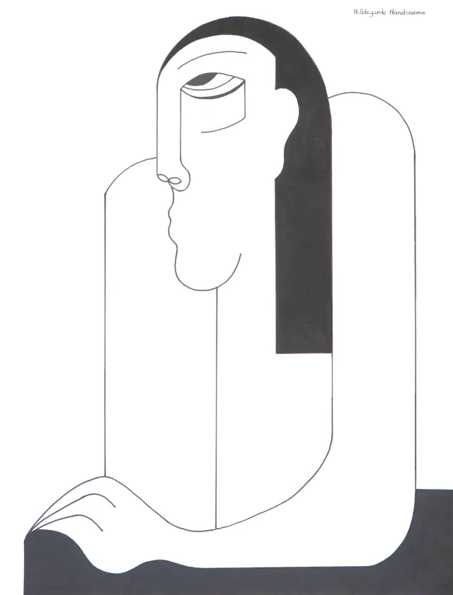 Deux en Une – Minimalist Female Ink Drawing