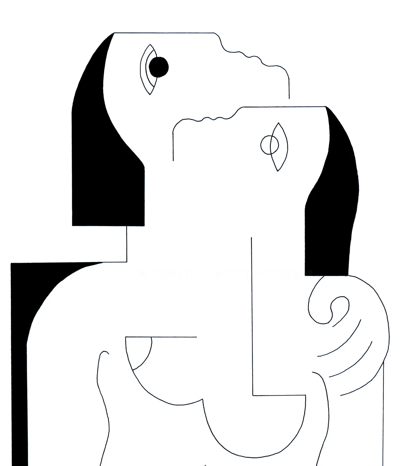Les Lignes Sensuelles — Hildegarde Handsaeme, ink — 2
