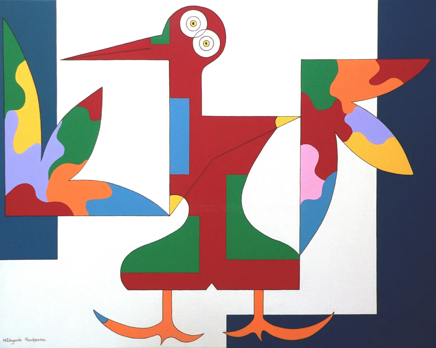 The free red bird