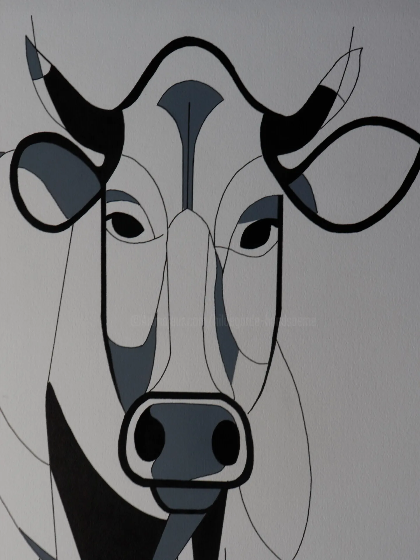 La Vache numéro deux — Hildegarde Handsaeme, acrylic, ink — 2