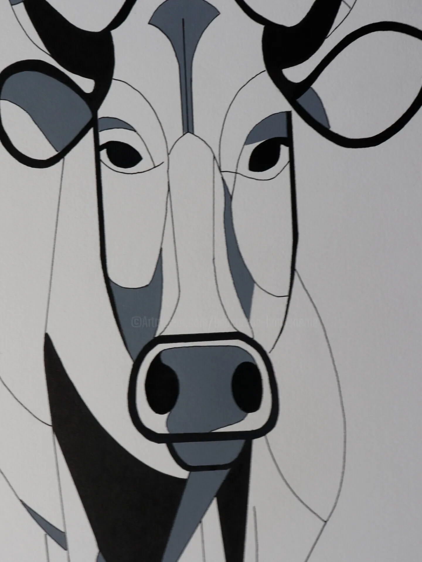 La Vache numéro deux — Hildegarde Handsaeme, acrylic, ink — 3