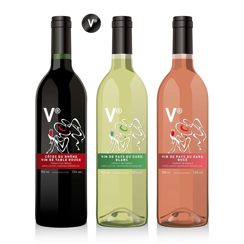 Etiket en verpakking voor Vino huiswijn