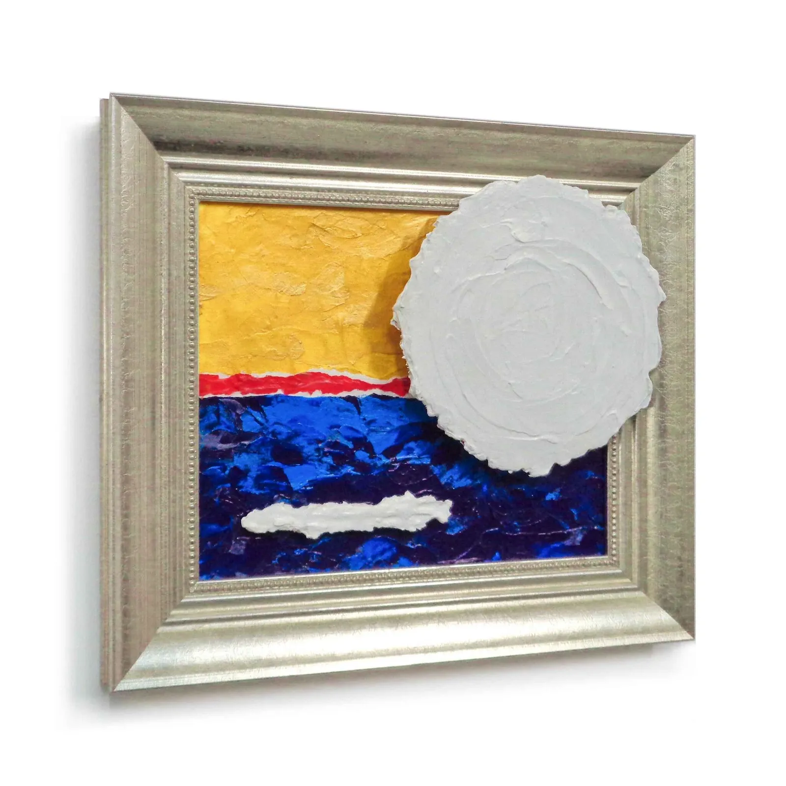 Golden Thoughts — Wijnand Vlok, 3d collage (hout, papier, metaal, acrylverf, verharder) — 2