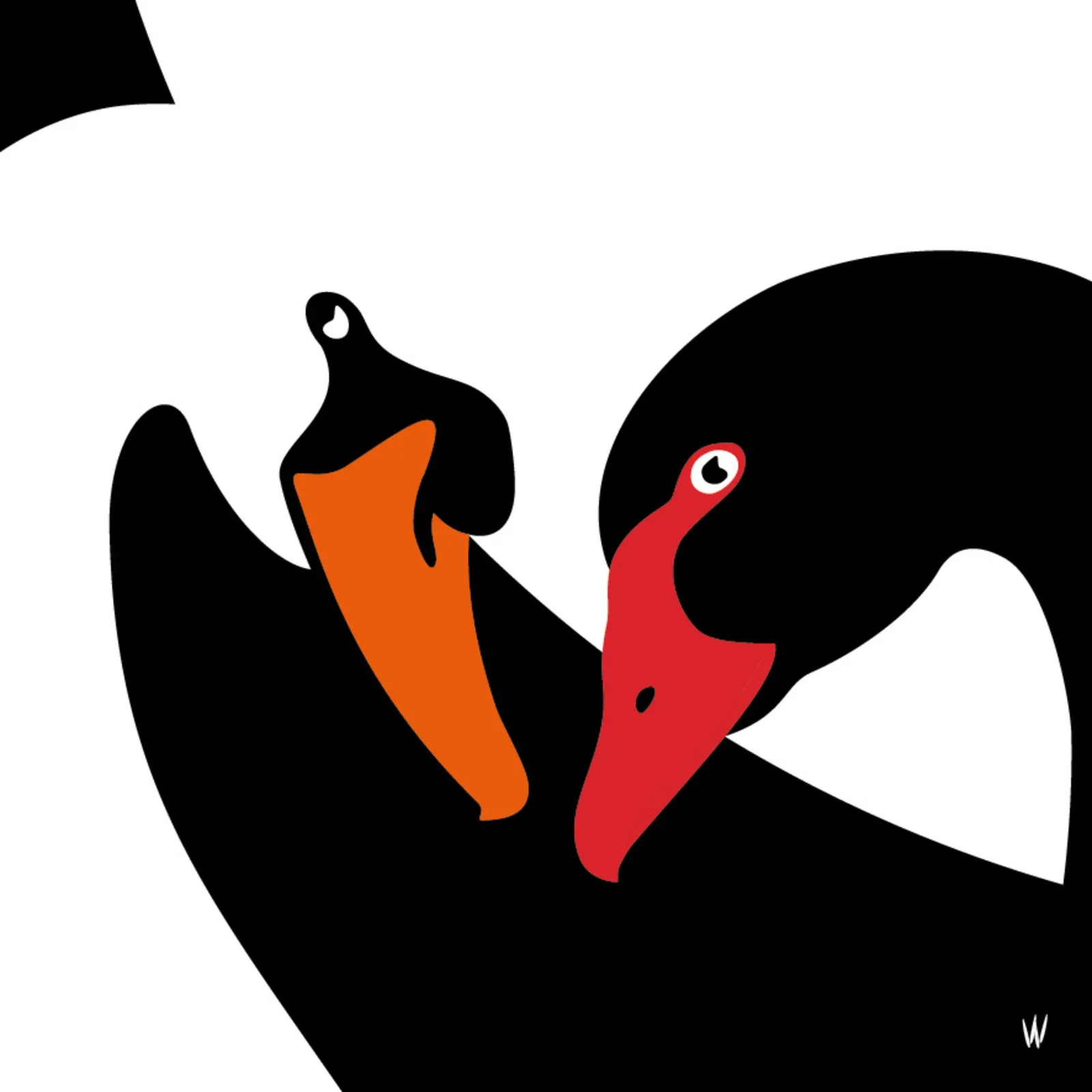 Black and White — Wijnand Vlok, digitale illustratie, fine art print