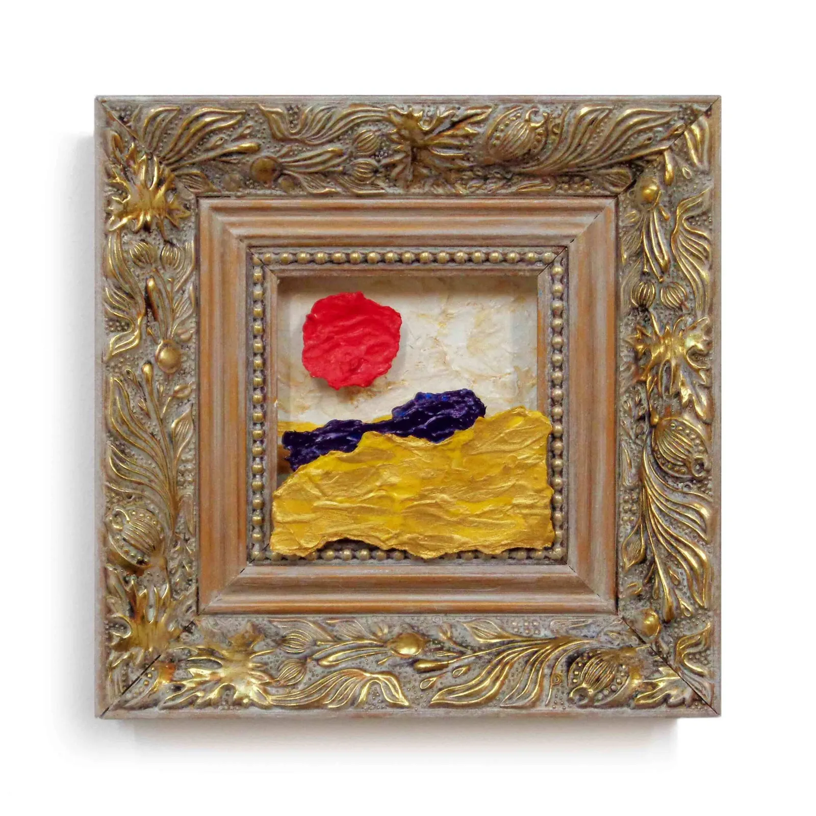 Summertime — Wijnand Vlok, 3d collage (hout, papier, metaal, acrylverf, verharder)