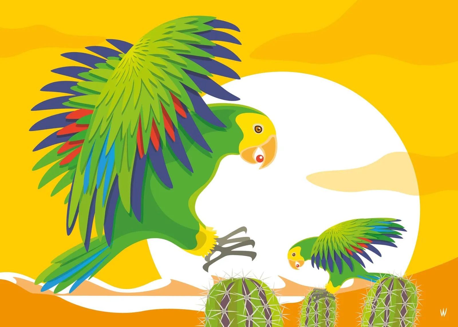Lora Lora — Wijnand Vlok, digitale illustratie, fine art print