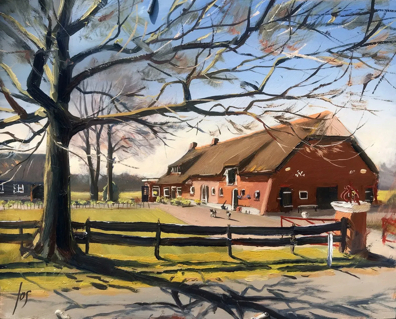 boerderij Visdonkseweg Roosendaal — Jos Antens, acryl op paneel