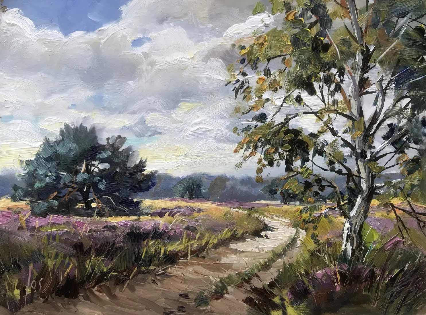Rucphense Heide — Jos Antens, olieverf op paneel