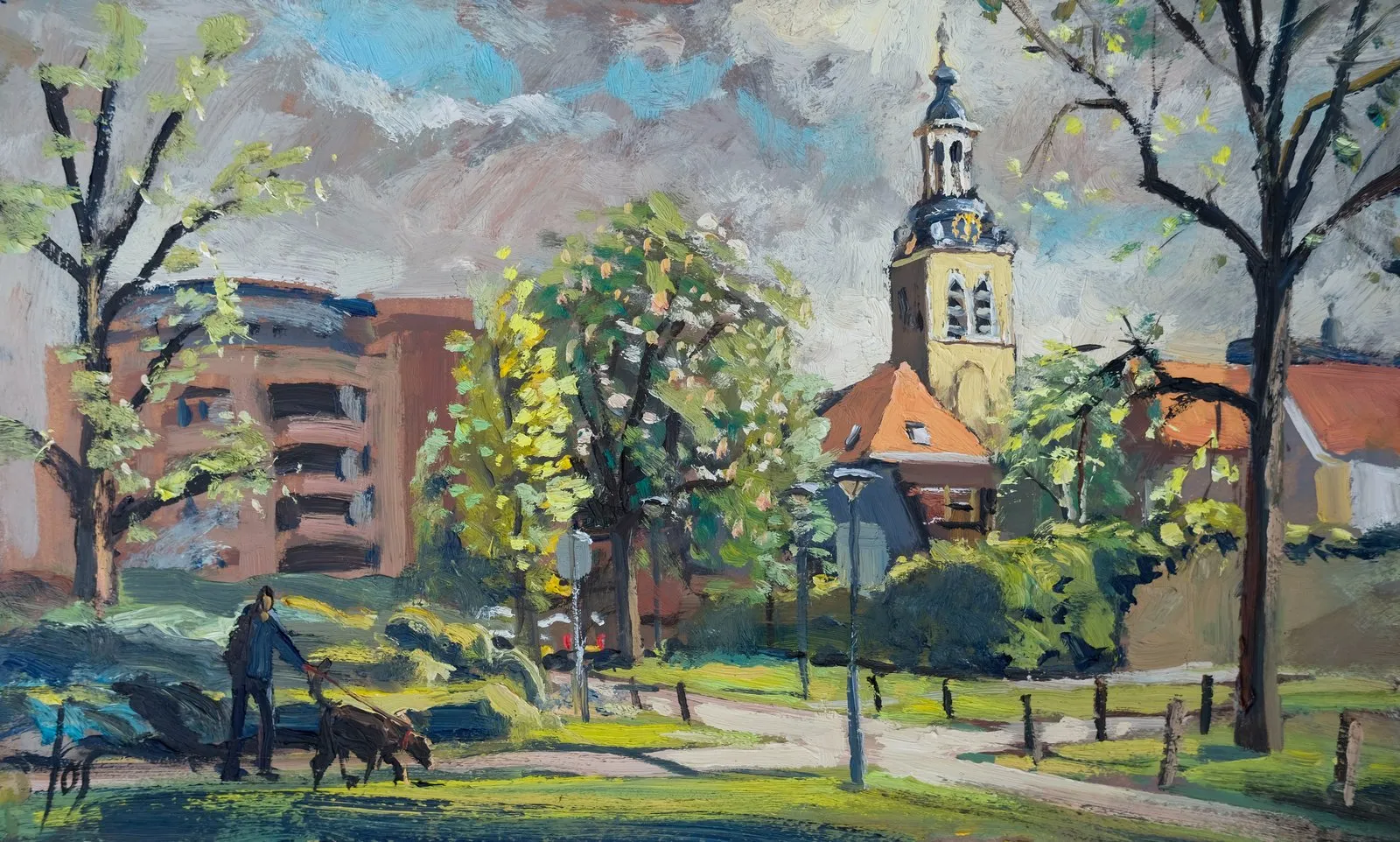 Emile van Loonpark — Jos Antens, olieverf op paneel