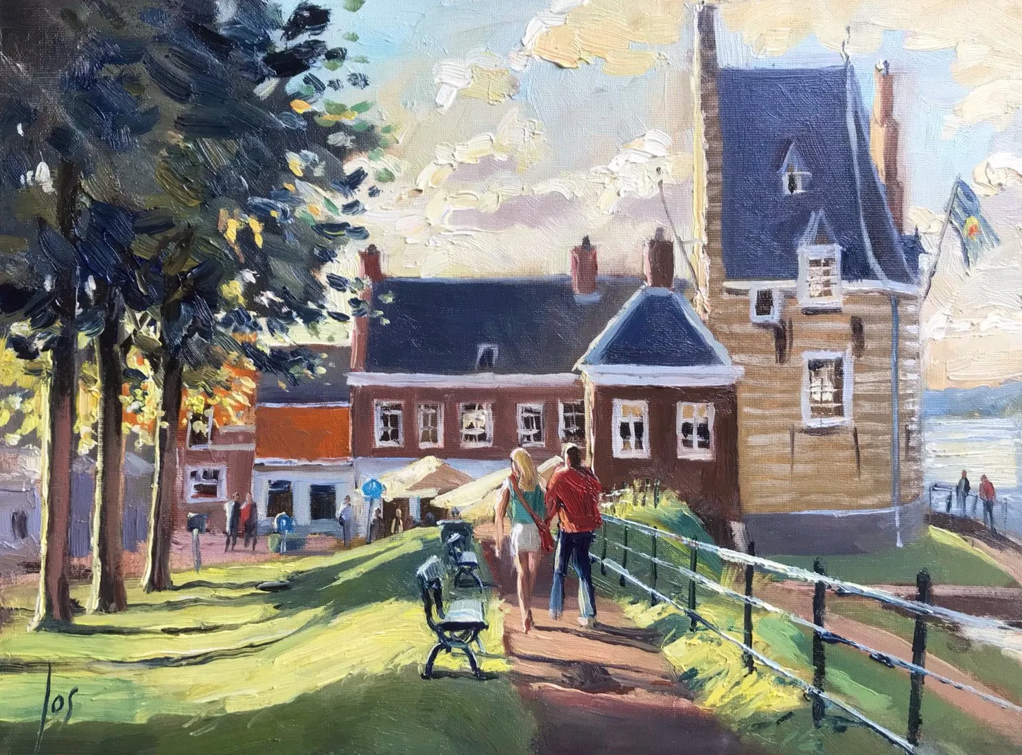 Veere — Jos Antens, olieverf op paneel