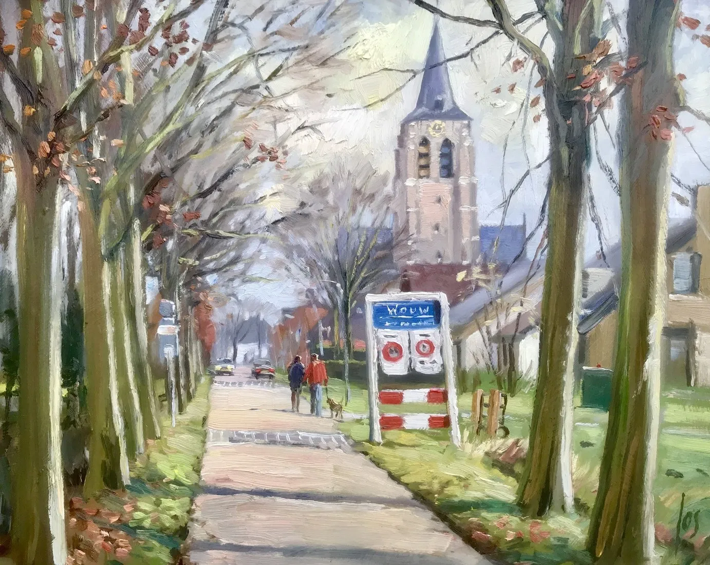 Wouw — Jos Antens, olieverf op paneel