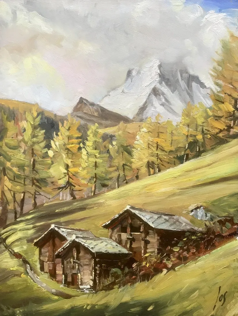 Matterhorn — Jos Antens, olieverf op paneel
