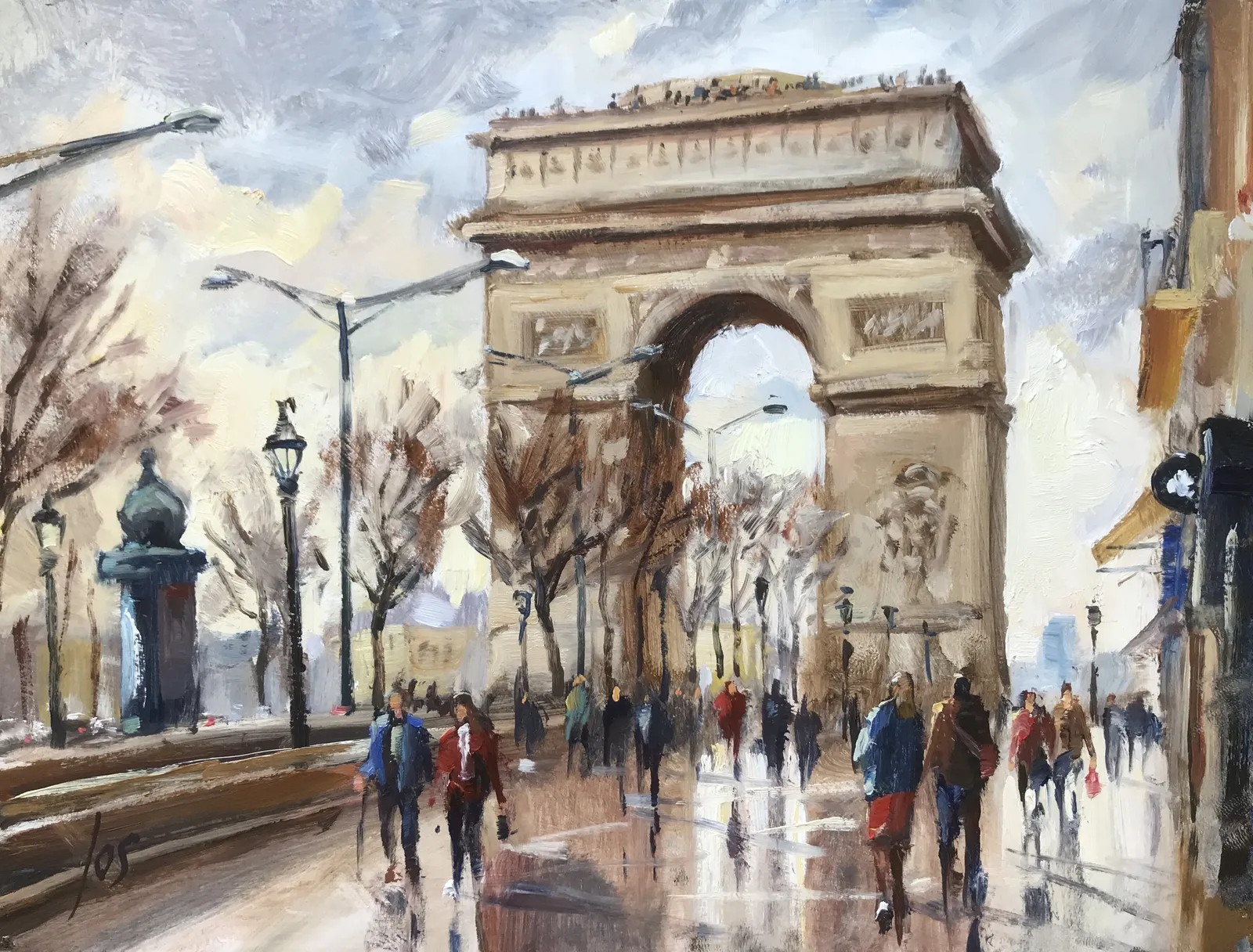 032 Arc de Triomphe — Jos Antens, olieverf op paneel