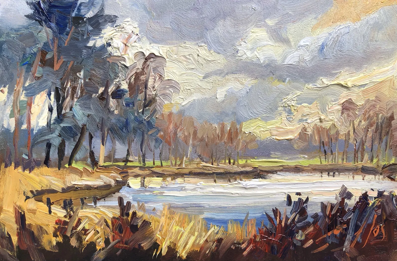 040 Padvindersven — Jos Antens, olieverf op paneel