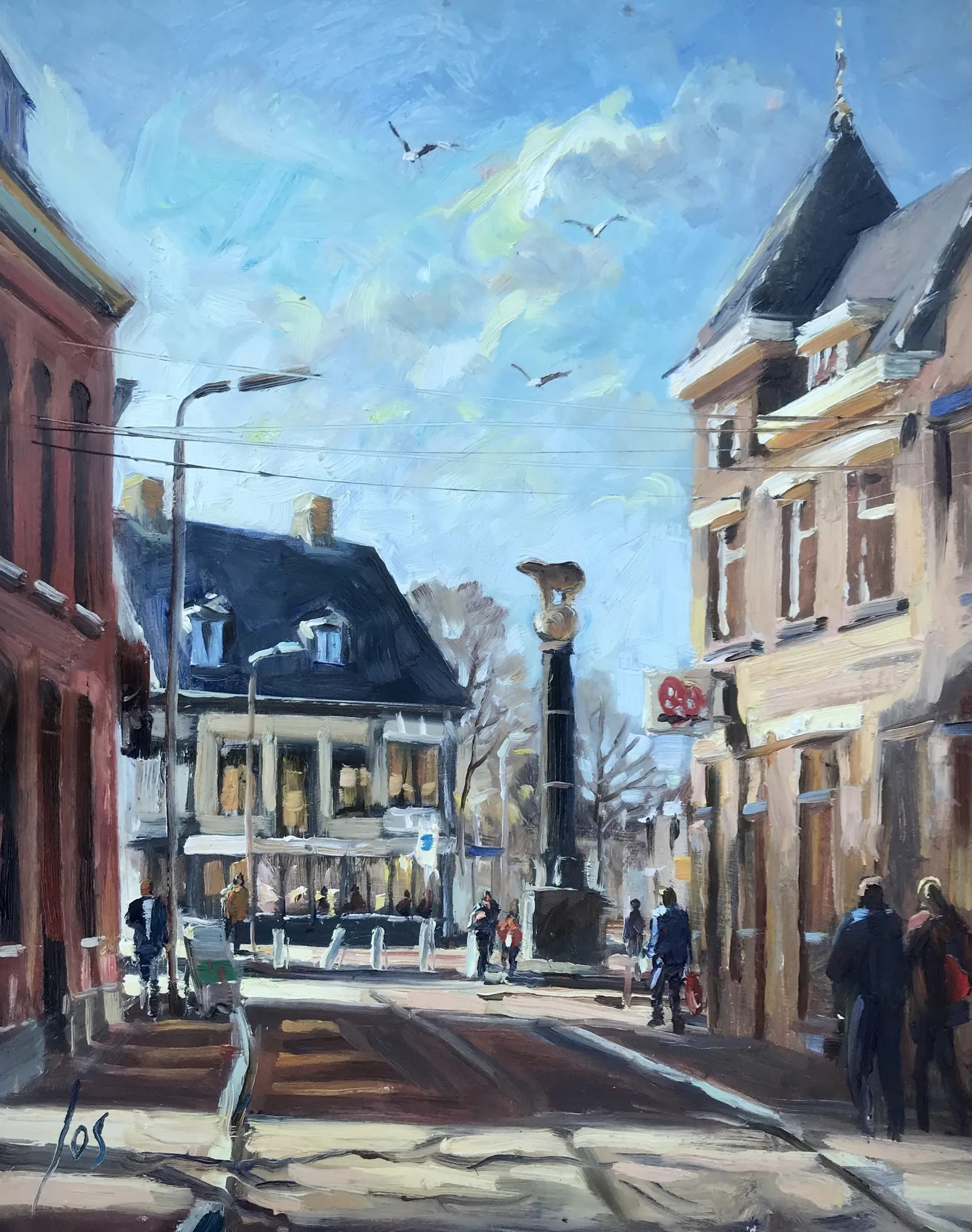 43 Kade Roosendaal — Jos Antens, olieverf op paneel
