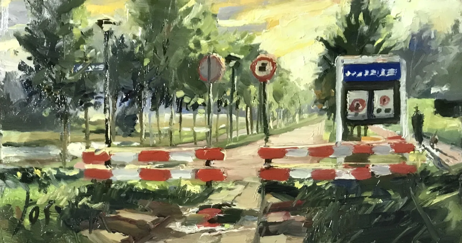 Segersdreef — Jos Antens, olieverf op paneel