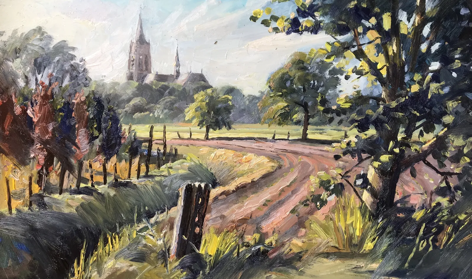 Oud-Gastel — Jos Antens, olieverf op paneel