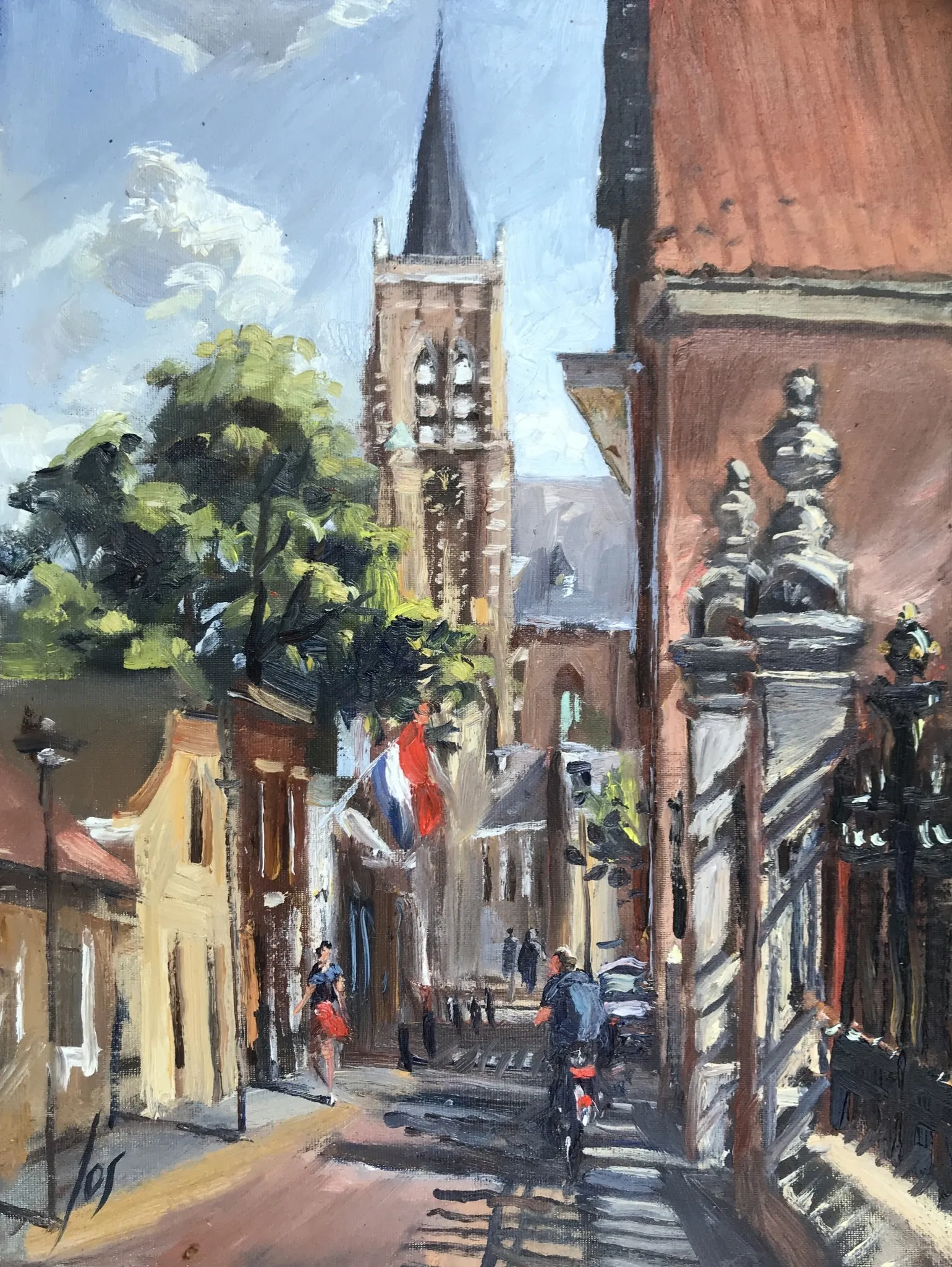 Hek van huisarts Oud-Gastel — Jos Antens, olieverf op paneel