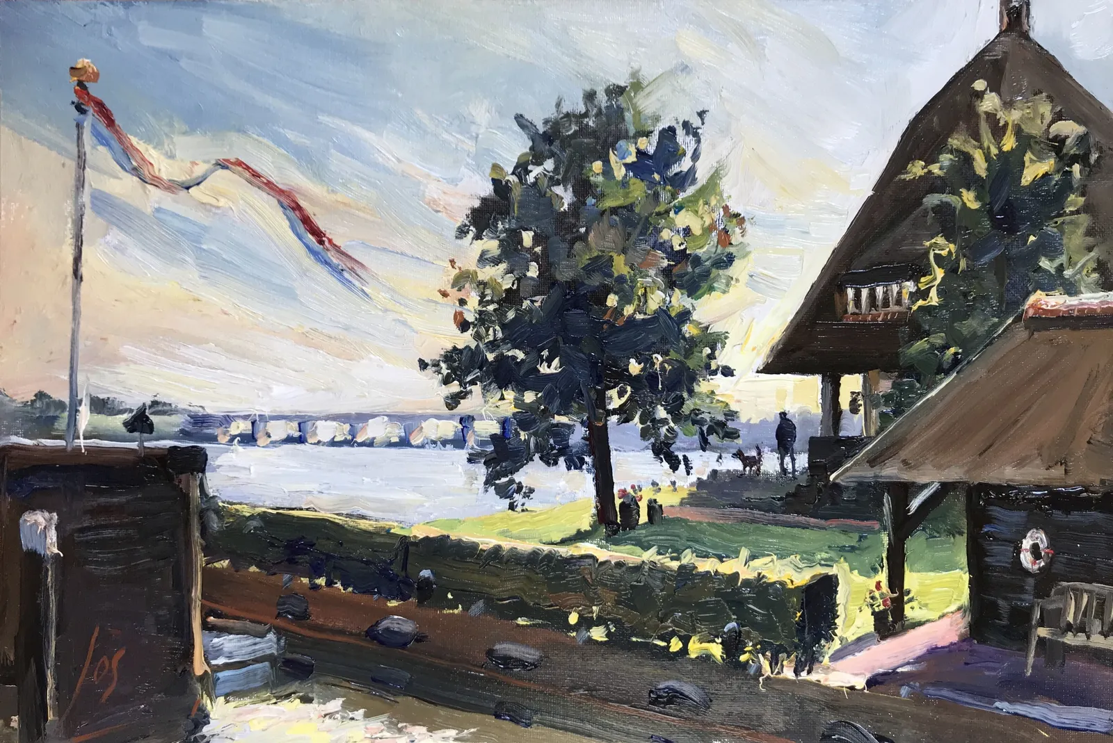 Numansdorp — Jos Antens, olieverf op paneel