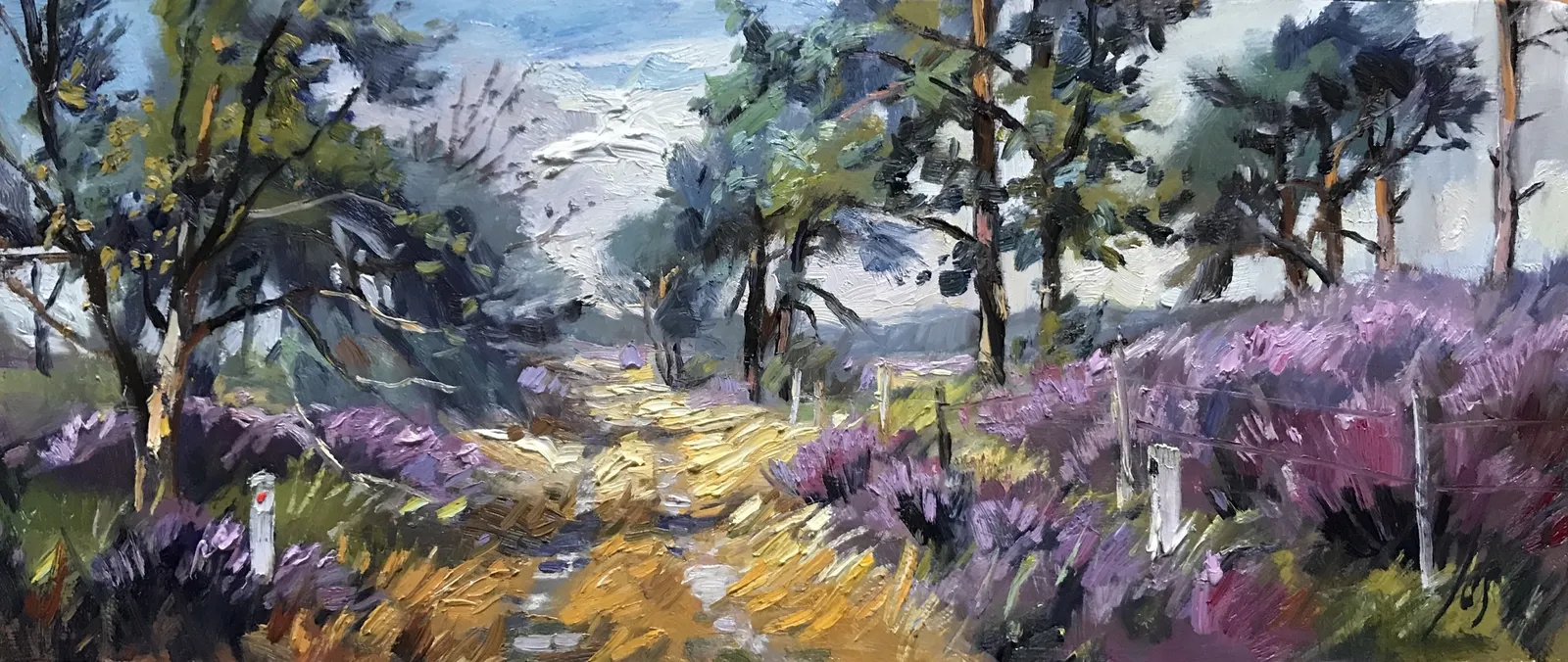 Kalmthoutse heide — Jos Antens, olieverf op paneel