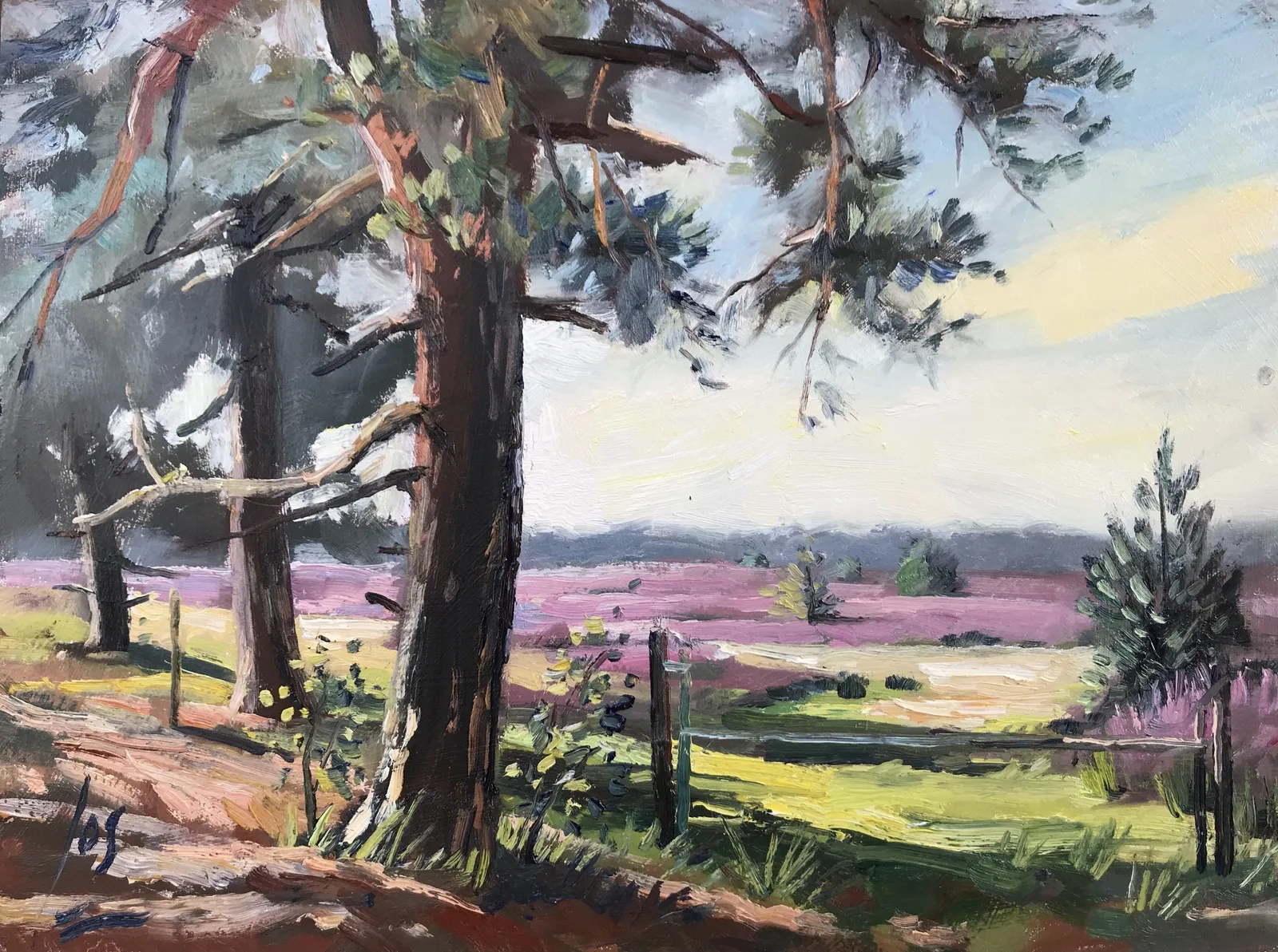 Kalmthoutse Heide in olieverf — Jos Antens, olieverf op paneel