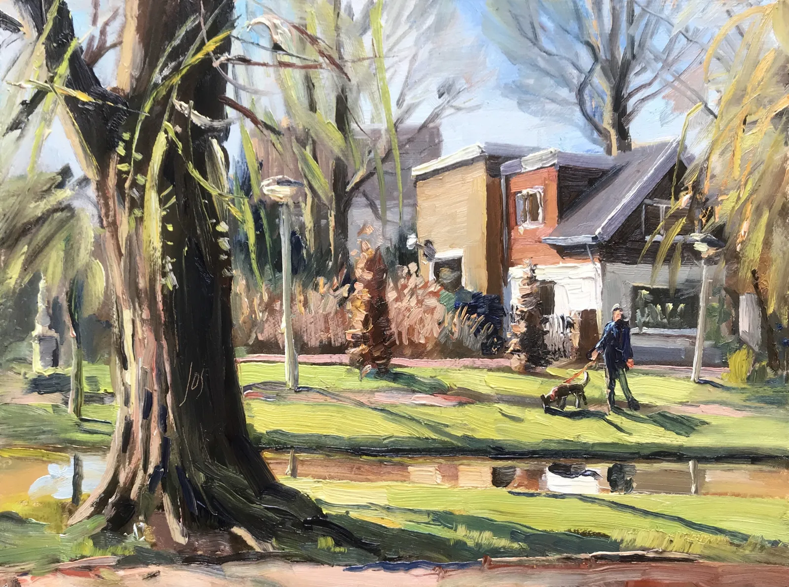 emile van loonpark — Jos Antens, olieverf op paneel