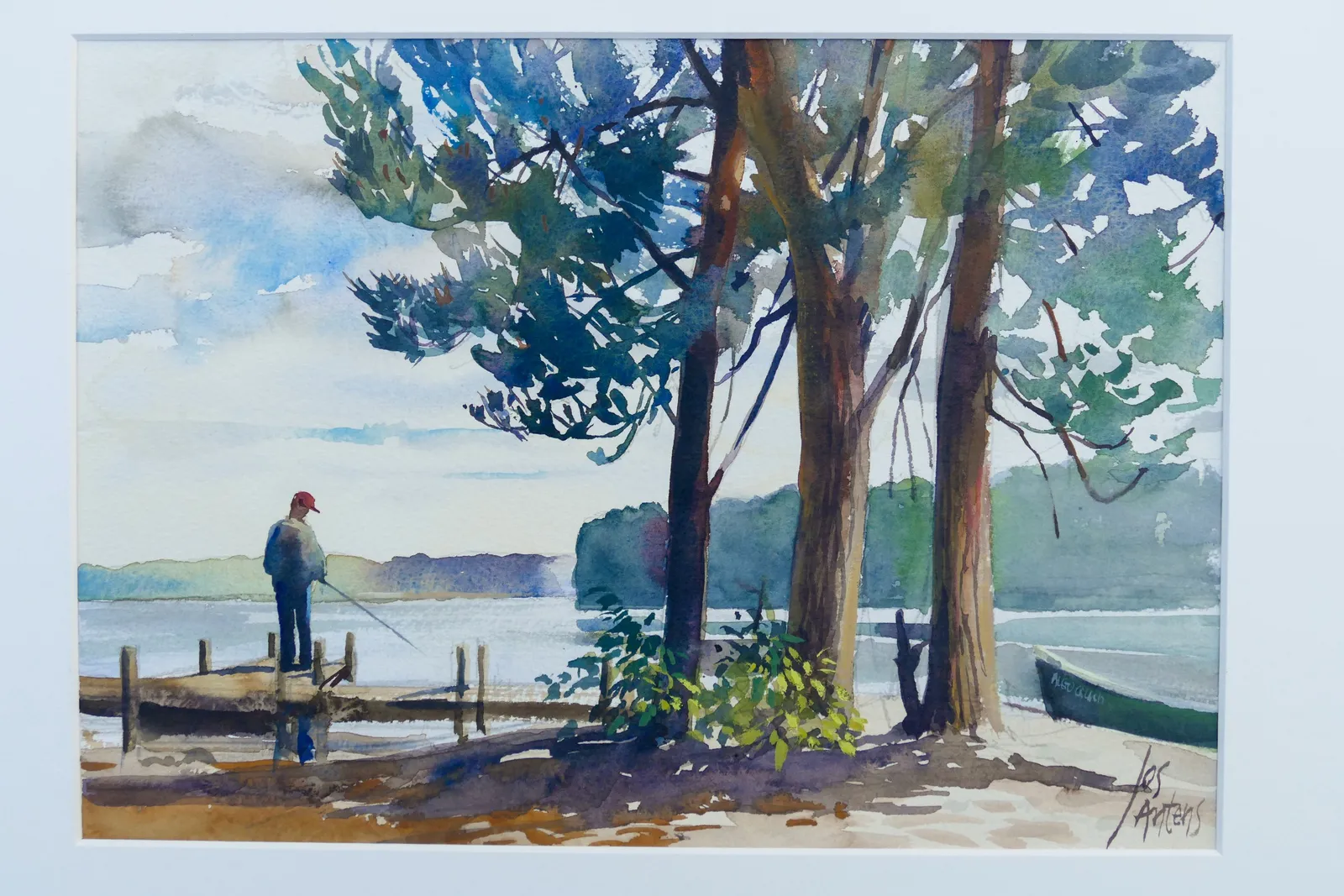 zilvermeer Mol — Jos Antens, aquarel
