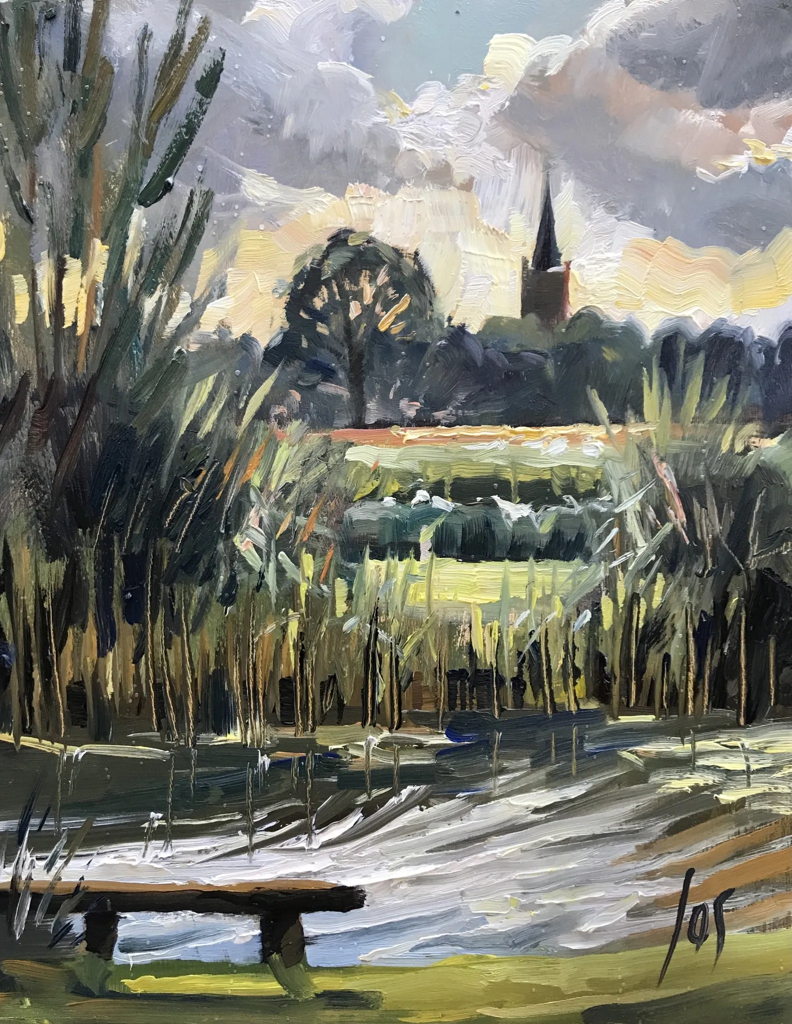 Nispen — Jos Antens, olieverf op paneel