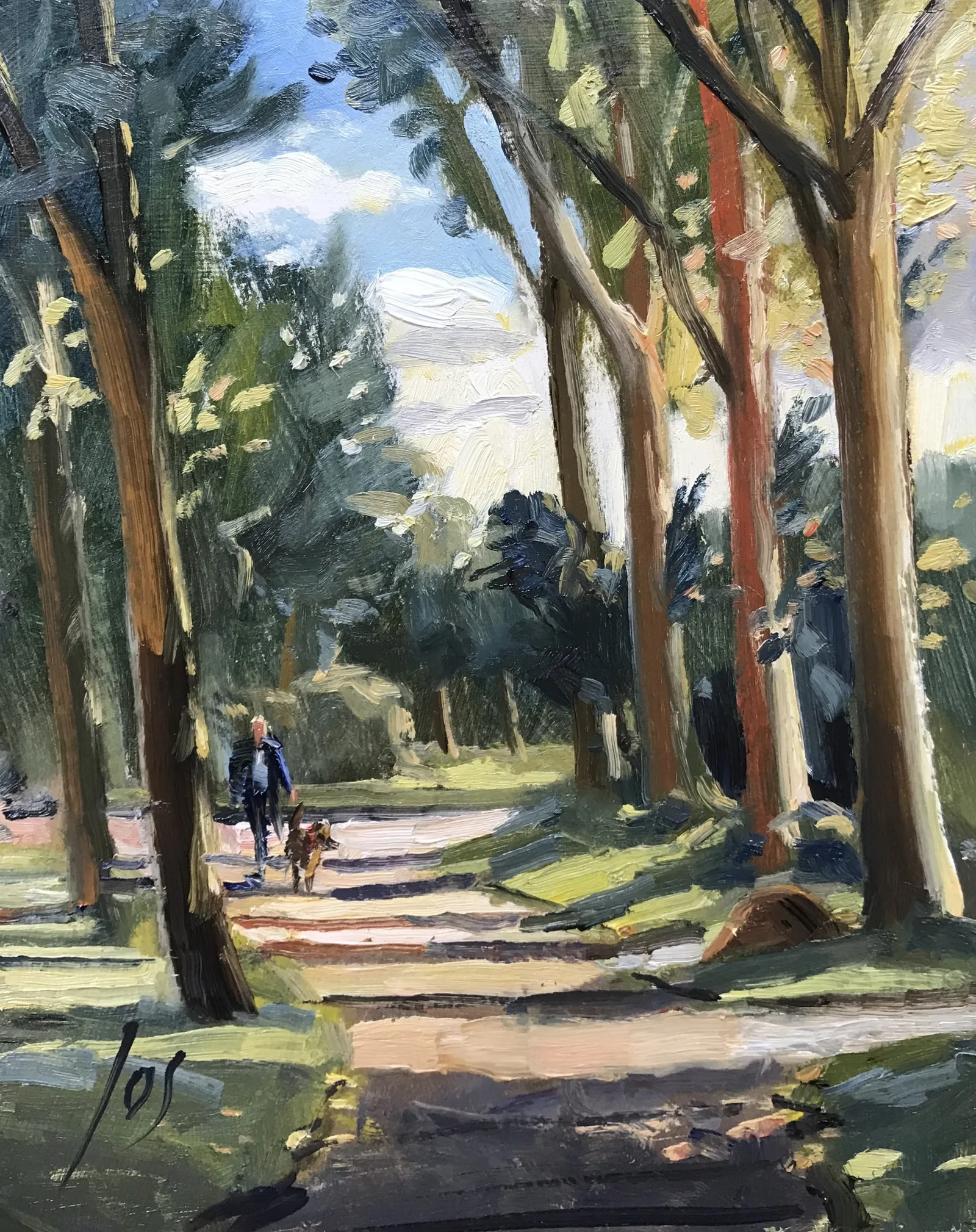 krampenloop — Jos Antens, olieverf op paneel