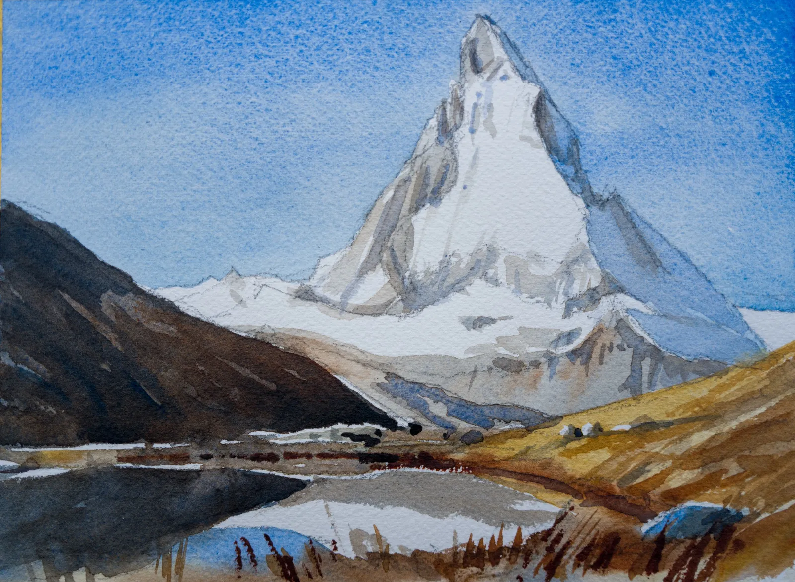 Zermatt Matterhorn Switzerlan — Jos Antens, aquarel