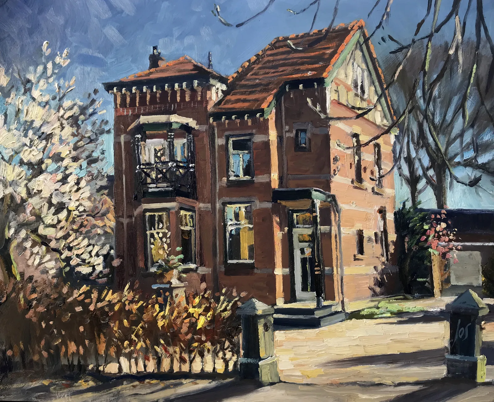 Villa Lucia — Jos Antens, olieverf op paneel