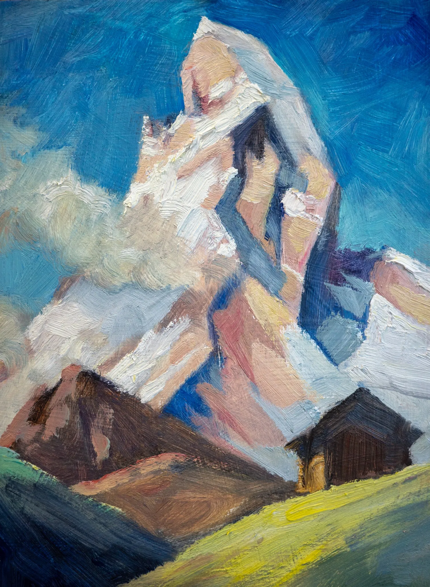 Matterhorn — Jos Antens, olieverf op paneel