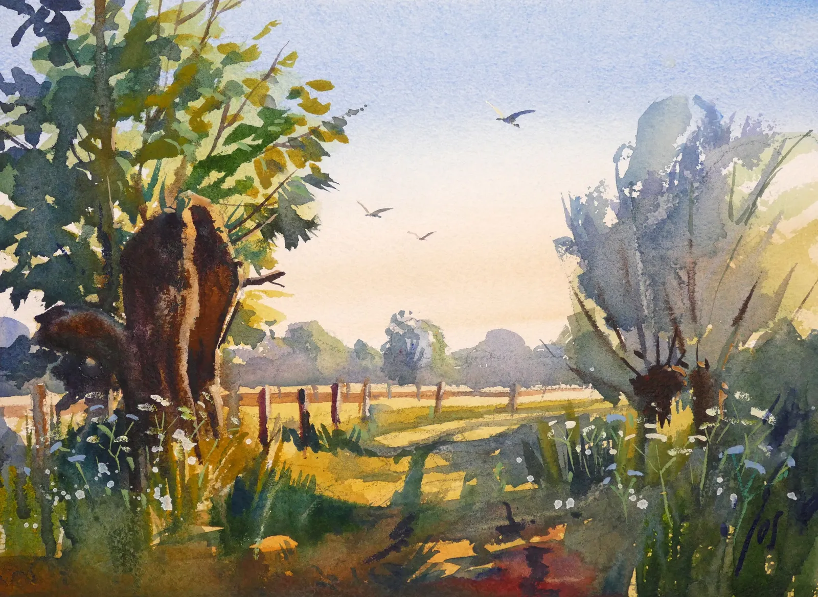 aquarel de Maatjes — Jos Antens, aquarel