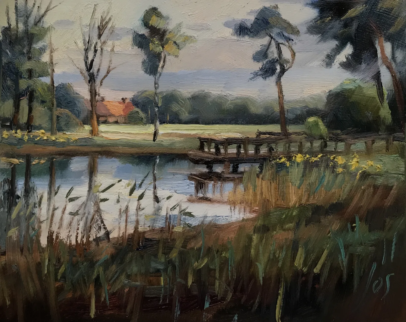 Rozenven — Jos Antens, olieverf op paneel