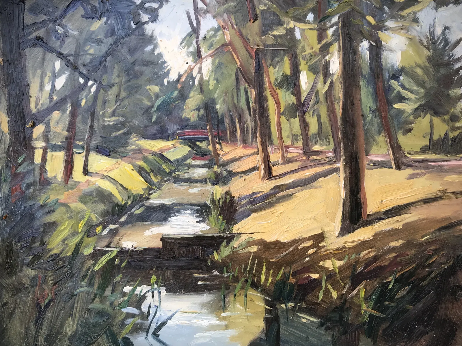 Krampenloop vanuit Landerije Roosendaal — Jos Antens, olieverf op paneel