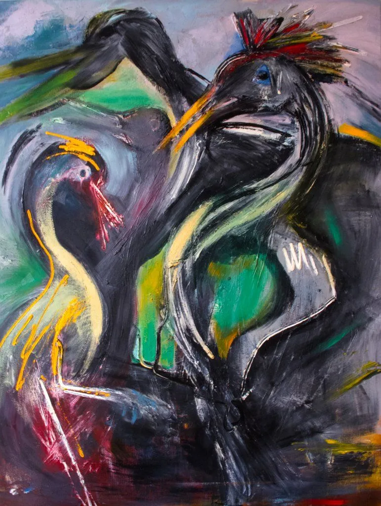 Dancing crane
