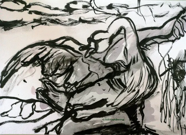 Swan, sketch