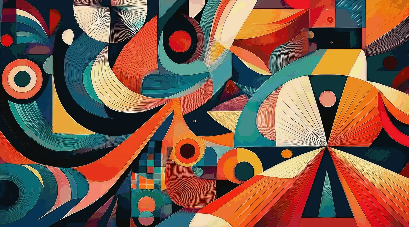 Abstrakt geometrisk komposition #420