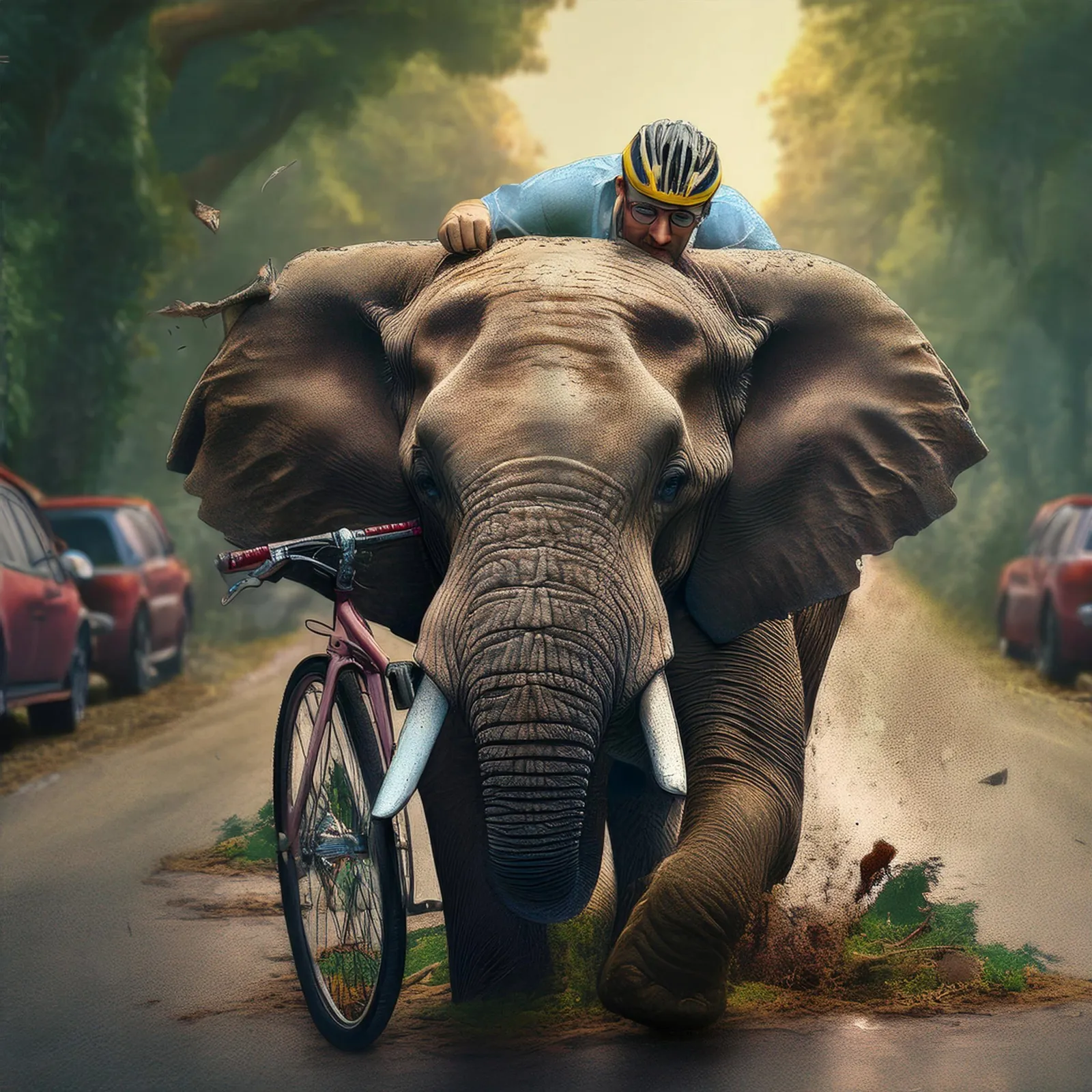 Elefant og cykel #236