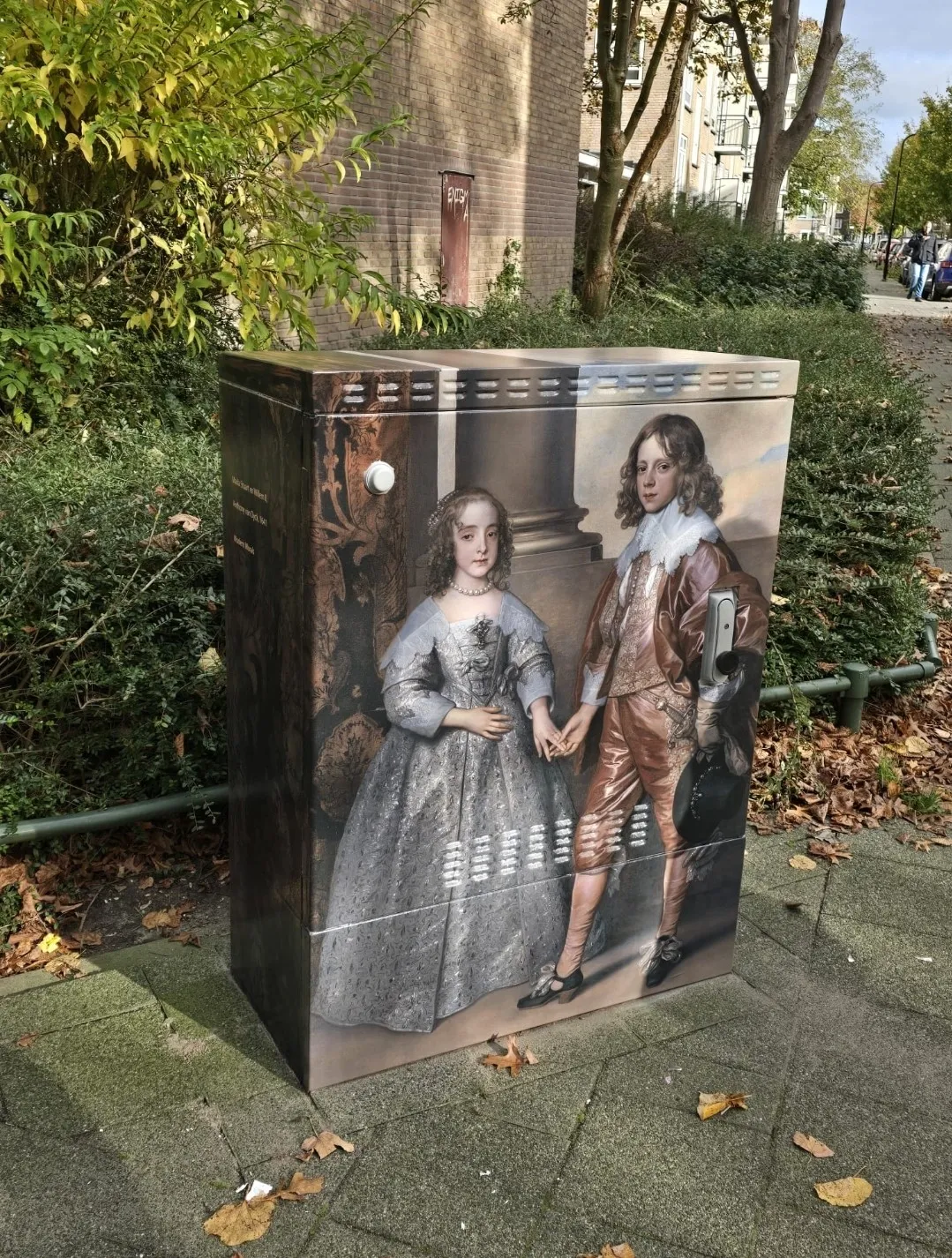 Elektriciteitskast met Maria Stuart en Willem II naar Anthony van Dyck