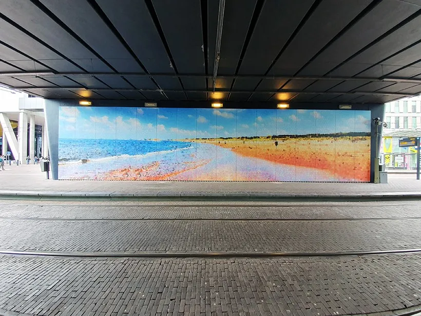 Plate print: Feest aan Zee in de Rijnstraat, Den Haag