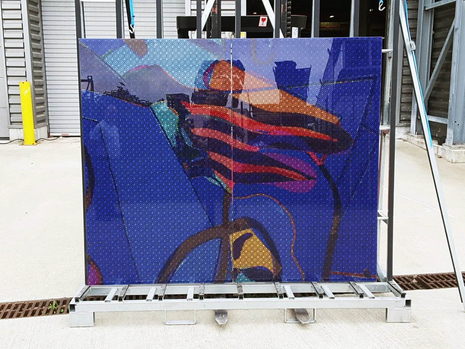 Solar mural: artwork printed on solar panels