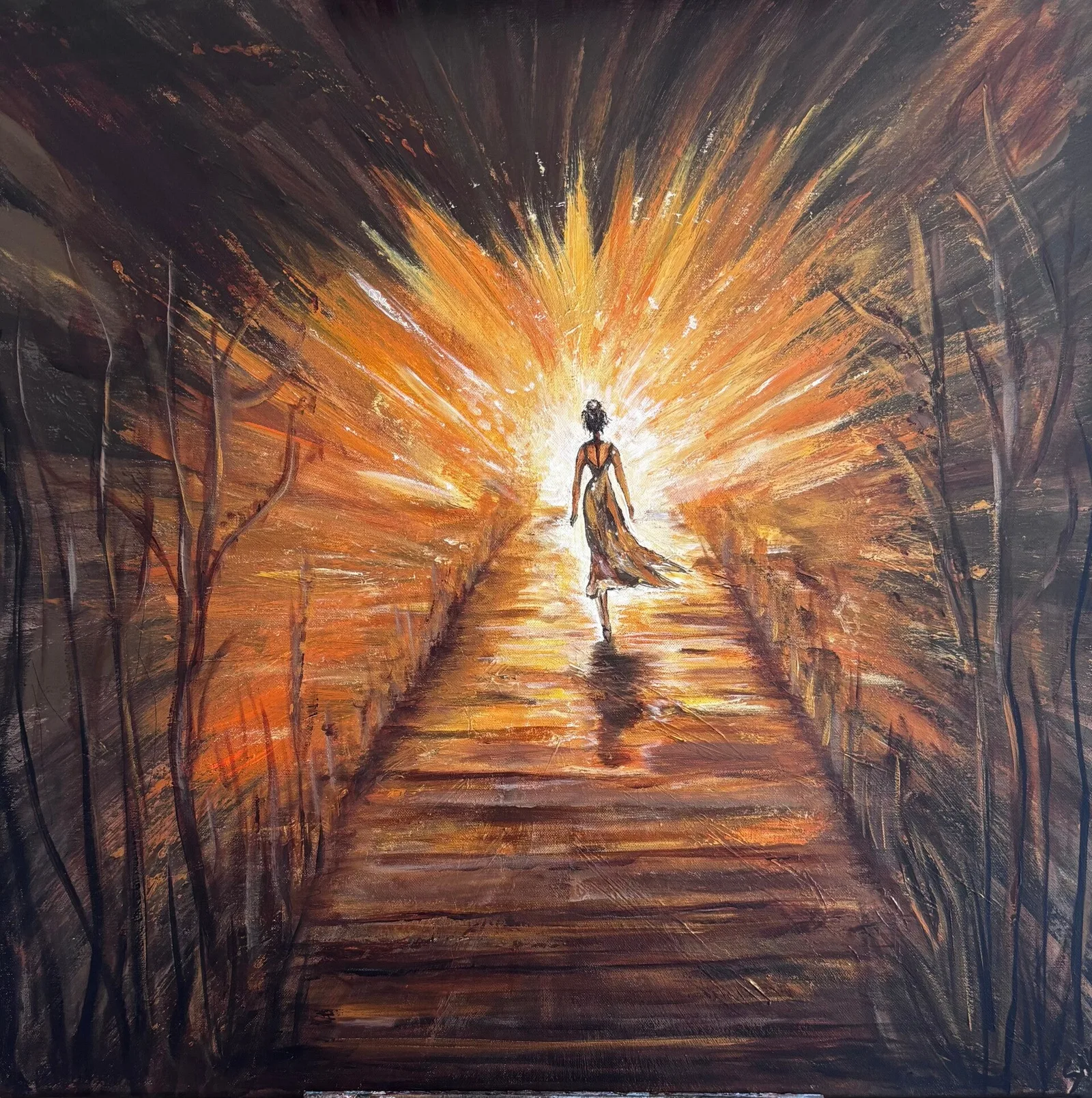 Waar een wil is, is een weg — Sam Bijl, acryl op canvas