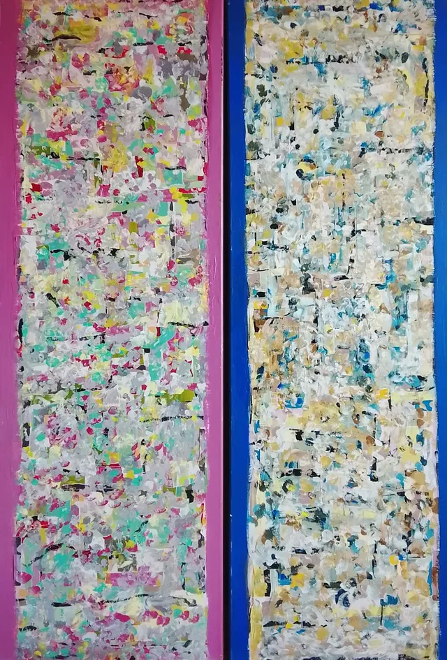 Collage diptych