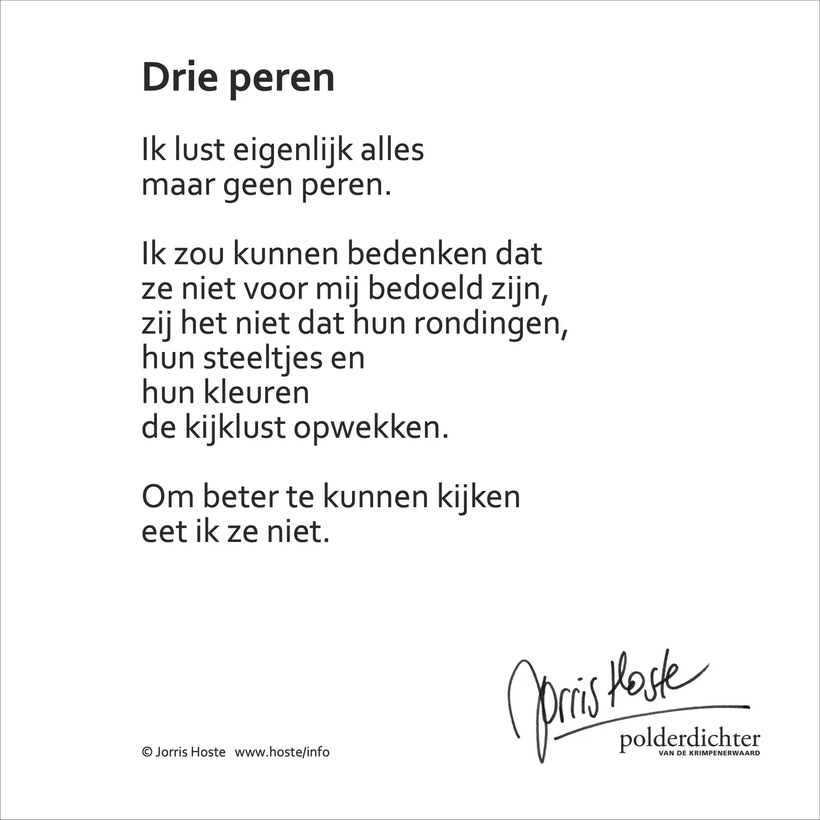 Drie peren — Elma Hoste, acryl op doek — 2
