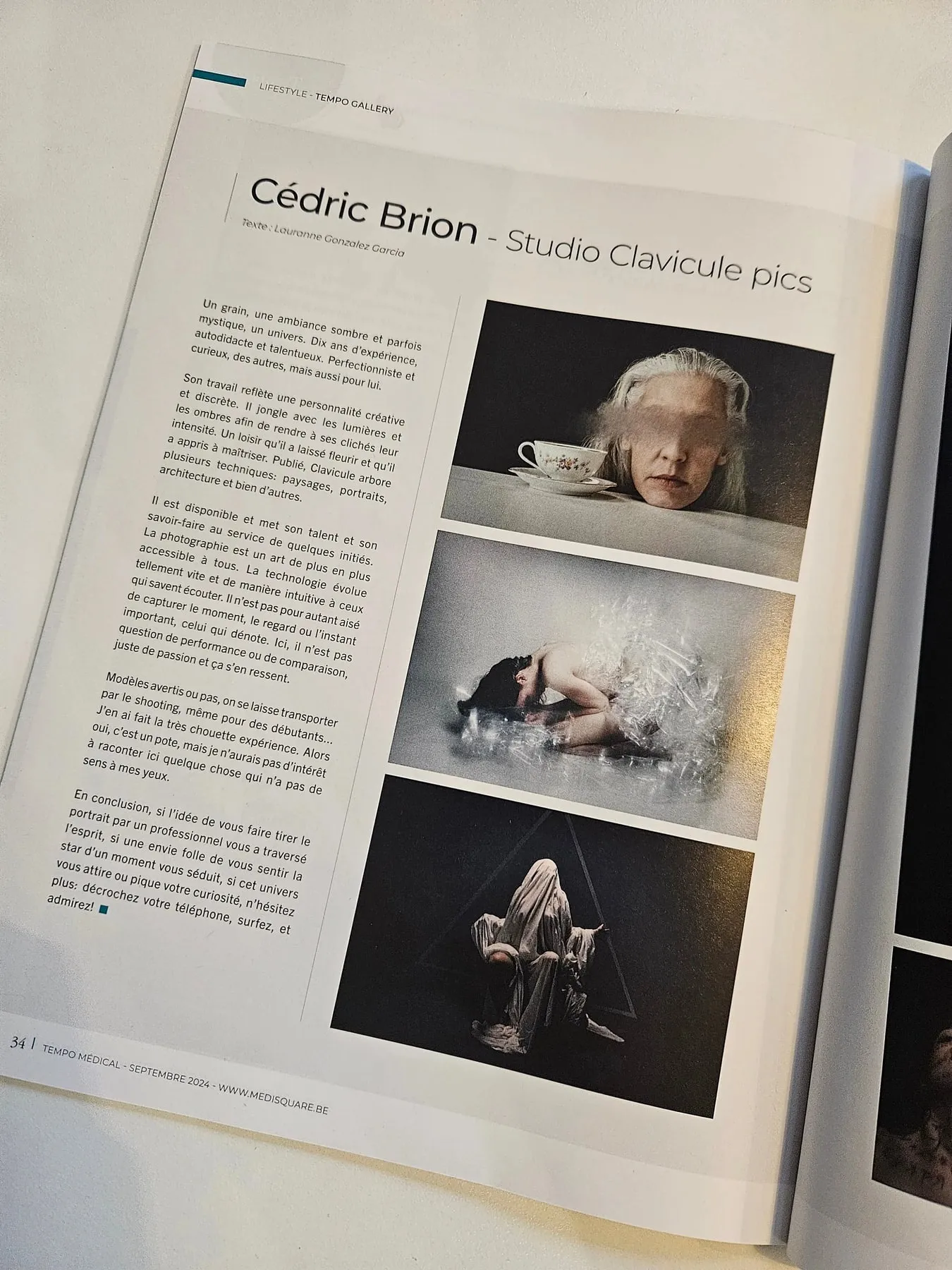 Publication de Cédric Brion dans un magazine