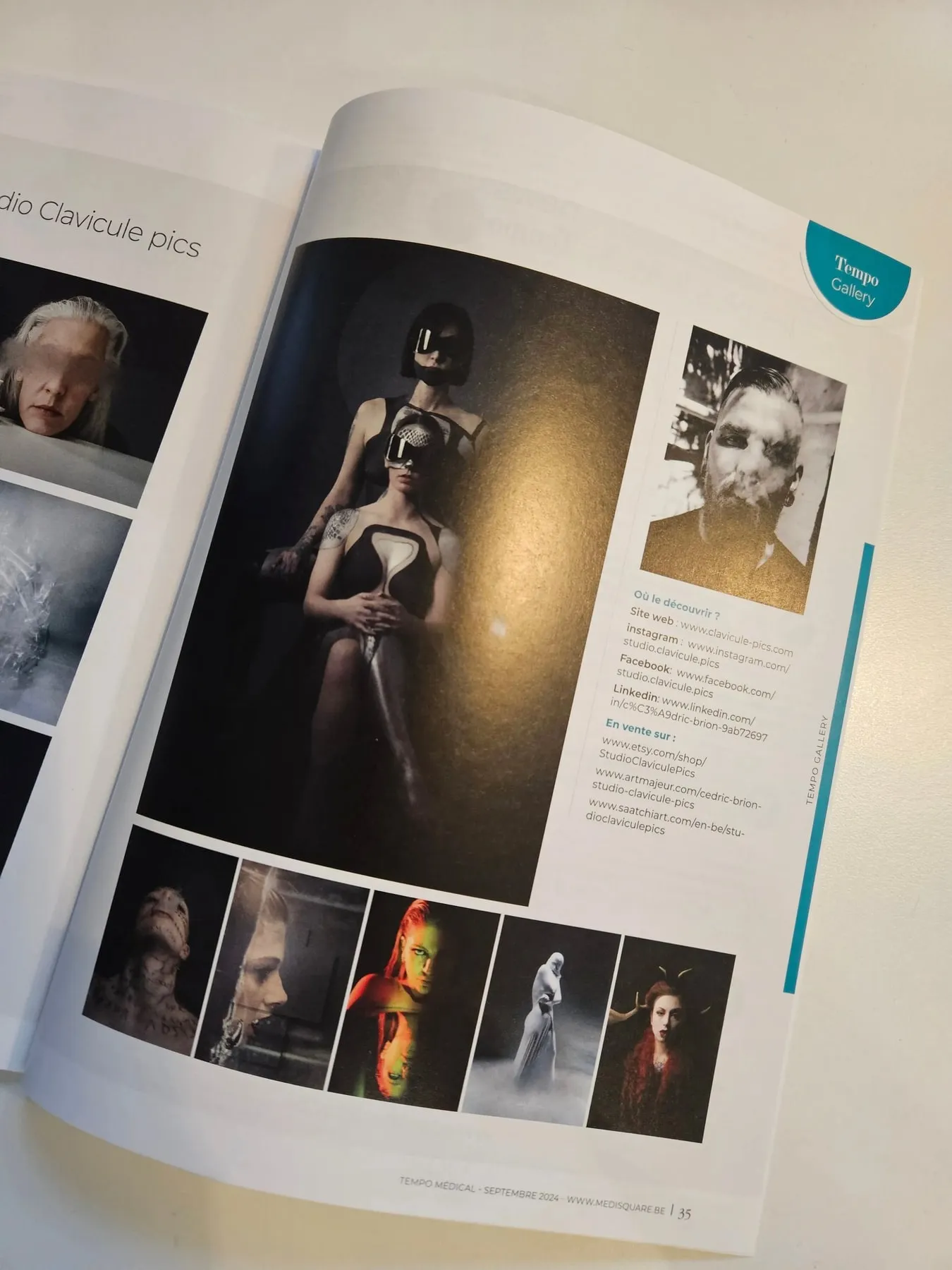 Portraits de Cédric Brion publiés en magazine