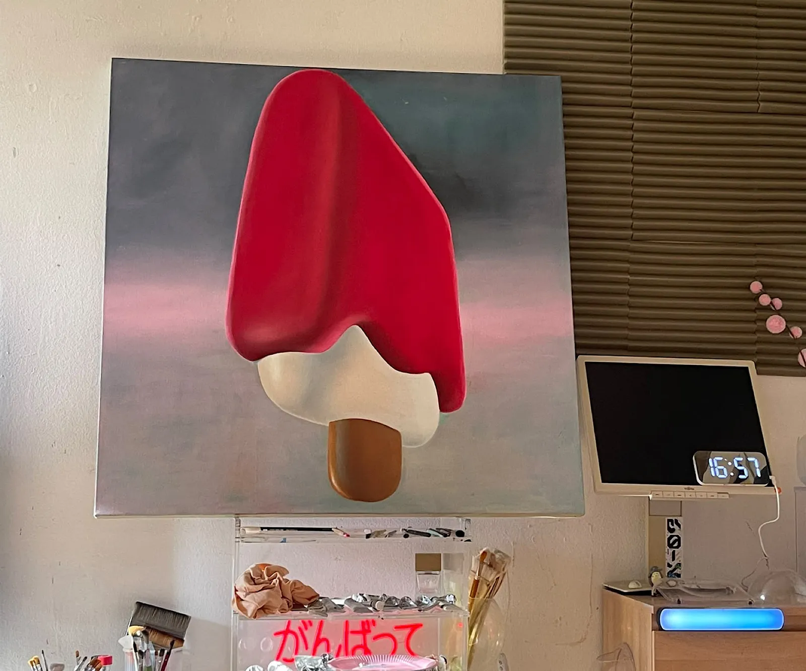 Robsticle in the air — Robert-Jan Poorter, oil on canvas — 2