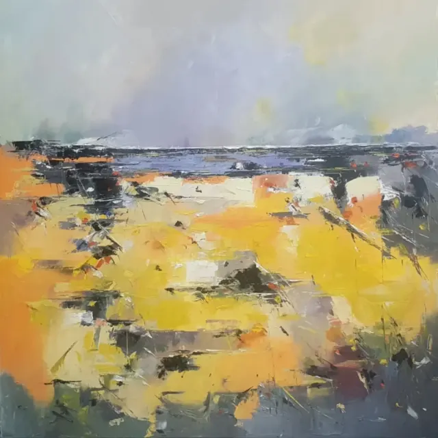 Landscape abstract in yellow hues