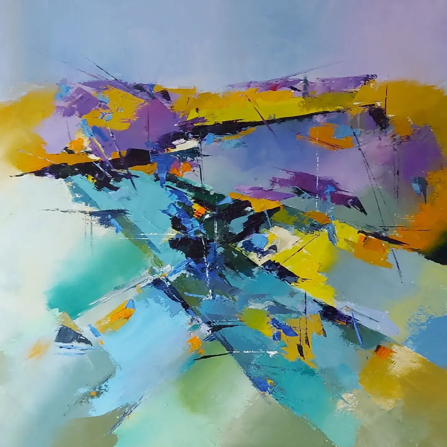 Abstract perspective landscape